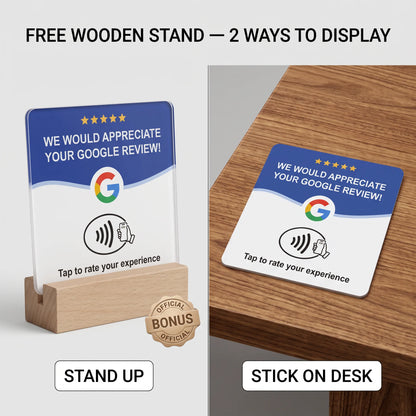 Revix NFC | Tarjeta para Reseñas de Google 4 en 1