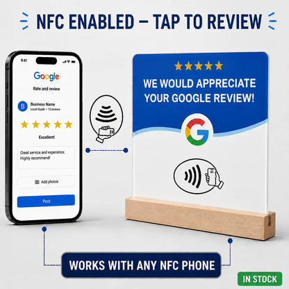 Revix NFC | Tarjeta para Reseñas de Google 4 en 1